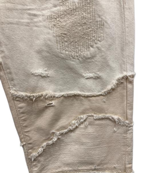 Denim & Supply Ralph Lauren（デニム＆サプライ ラルフローレン）Denim & Supply Ralph Lauren (デニム＆サプライ ラルフローレン) クラッシュ加工ホワイトデニムパンツ ホワイト サイズ:27/32の古着・服飾アイテム