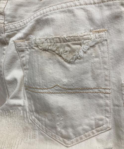 Denim & Supply Ralph Lauren（デニム＆サプライ ラルフローレン）Denim & Supply Ralph Lauren (デニム＆サプライ ラルフローレン) クラッシュ加工ホワイトデニムパンツ ホワイト サイズ:27/32の古着・服飾アイテム