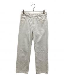 CURRENTAGE（カレンテージ）の古着「スリムストレートデニムパンツ」｜ホワイト