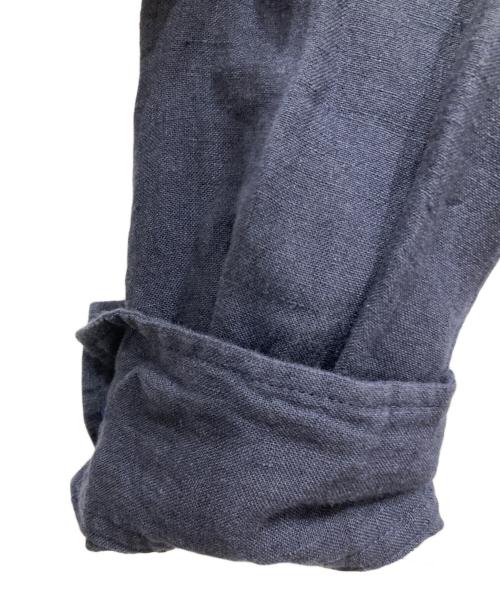 journal standard luxe（ジャーナルスタンダード ラックス）JOURNAL STANDARD LUXE (ジャーナルスタンダード リュクス) バンドカラーリネンシャツ ネイビー サイズ:freeの古着・服飾アイテム