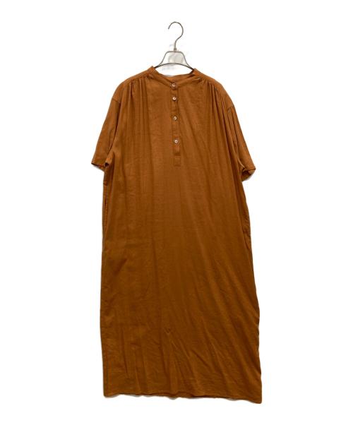 JOURNAL STANDARD relume（ジャーナルスタンダード レリューム）JOURNAL STANDARD relume (ジャーナルスタンダード レリューム) タックスリーブギャザーワンピース ブラウン サイズ:freeの古着・服飾アイテム