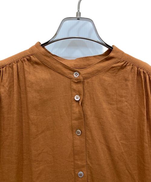 JOURNAL STANDARD relume（ジャーナルスタンダード レリューム）JOURNAL STANDARD relume (ジャーナルスタンダード レリューム) タックスリーブギャザーワンピース ブラウン サイズ:freeの古着・服飾アイテム