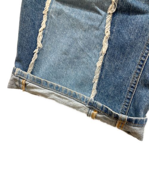 jieda（ジエダ）jieda (ジエダ) SWITCHING OVER DENIM PANTS ブルー サイズ:2の古着・服飾アイテム