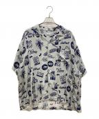 KEBOZ×FRO CLUBケボズ×フロクラブ）の古着「レーヨンオープンカラーシャツ」｜グレー