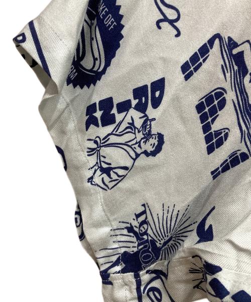 KEBOZ（ケボズ）KEBOZ (ケボズ) FRO CLUB (フロクラブ) レーヨンオープンカラーシャツ グレー サイズ:SIZE Lの古着・服飾アイテム