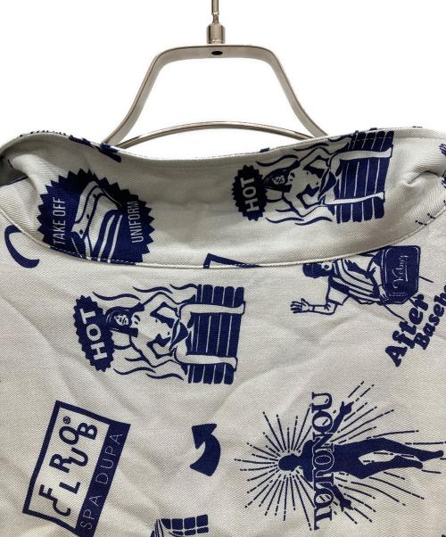 KEBOZ（ケボズ）KEBOZ (ケボズ) FRO CLUB (フロクラブ) レーヨンオープンカラーシャツ グレー サイズ:SIZE Lの古着・服飾アイテム