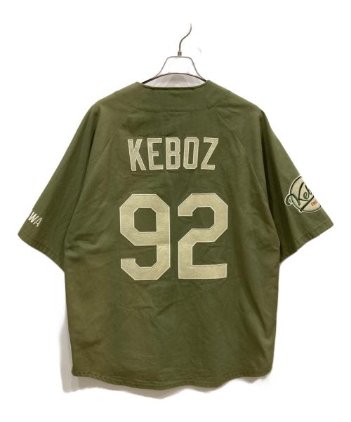 KEBOZ（ケボズ）KEBOZ (ケボズ) ベースボールシャツ グリーン サイズ:Ⅼの古着・服飾アイテム