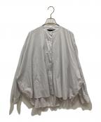 mizuiro-indミズイロインド）の古着「バックギャザーワイドシャツ」｜グレー