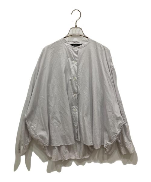 mizuiro-ind（ミズイロインド）mizuiro-ind (ミズイロインド) バックギャザーワイドシャツ グレー サイズ:-の古着・服飾アイテム