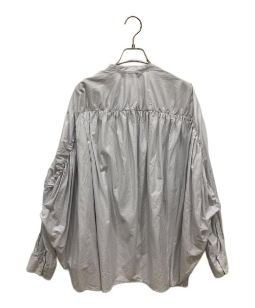 mizuiro-ind（ミズイロインド）mizuiro-ind (ミズイロインド) バックギャザーワイドシャツ グレー サイズ:-の古着・服飾アイテム