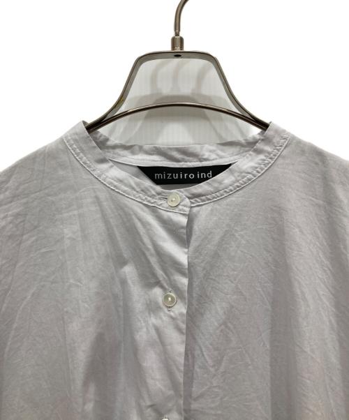 mizuiro-ind（ミズイロインド）mizuiro-ind (ミズイロインド) バックギャザーワイドシャツ グレー サイズ:-の古着・服飾アイテム