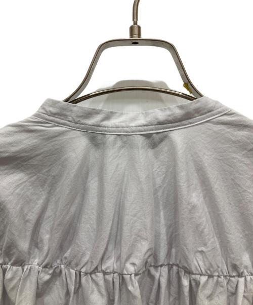 mizuiro-ind（ミズイロインド）mizuiro-ind (ミズイロインド) バックギャザーワイドシャツ グレー サイズ:-の古着・服飾アイテム