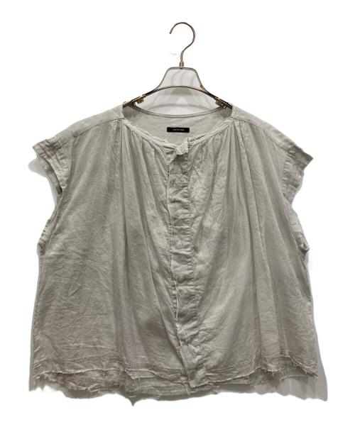 pas de calais（パドカレ）pas de calais (パドカレ) ワッシャー墨染ブラウス グレー サイズ:38の古着・服飾アイテム