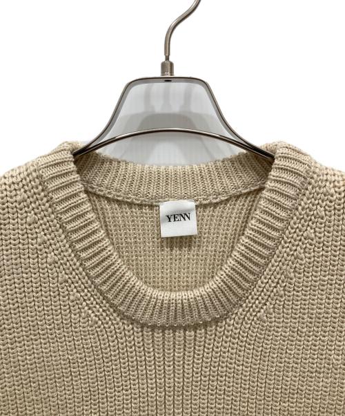 YENN（イエン）YENN (イエン) AZE KNIT VEST ベージュ サイズ:Fの古着・服飾アイテム