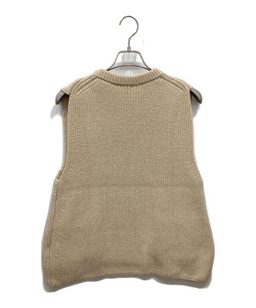 YENN（イエン）YENN (イエン) AZE KNIT VEST ベージュ サイズ:Fの古着・服飾アイテム