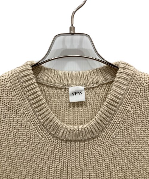YENN（イエン）YENN (イエン) AZE KNIT VEST ベージュ サイズ:Fの古着・服飾アイテム