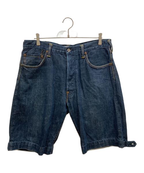 EVISU（エヴィス）EVISU (エビス) ビッグペイントデニムハーフパンツ インディゴ サイズ:36の古着・服飾アイテム