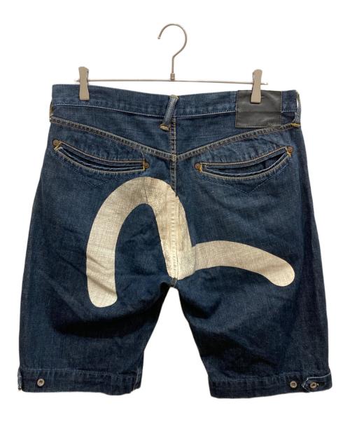 EVISU（エヴィス）EVISU (エビス) ビッグペイントデニムハーフパンツ インディゴ サイズ:36の古着・服飾アイテム