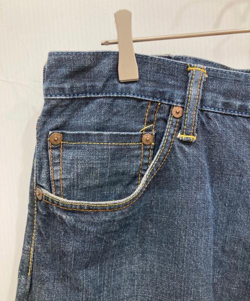 EVISU（エヴィス）EVISU (エビス) ビッグペイントデニムハーフパンツ インディゴ サイズ:36の古着・服飾アイテム