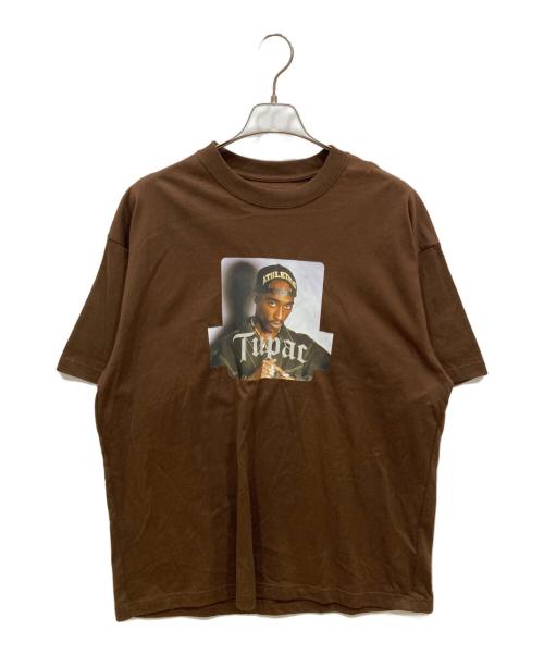 X-LARGE（エクストララージ）X-LARGE (エクストララージ) TUPAC BOX LOGO S/S TEE ブラウン サイズ:SIZE XLの古着・服飾アイテム