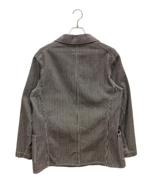BEAMS PLUS（ビームスプラス）BEAMS PLUS (ビームスプラス) ヒッコリーストライプ 3ボタン ワークジャケット ブラック サイズ:Sの古着・服飾アイテム