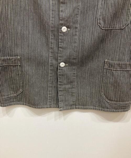 BEAMS PLUS（ビームスプラス）BEAMS PLUS (ビームスプラス) ヒッコリーストライプ 3ボタン ワークジャケット ブラック サイズ:Sの古着・服飾アイテム