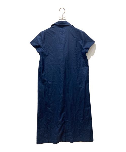 NARA CAMICIE（ナラカミーチェ）NARA CAMICIE (ナラカミーチェ) 襟付きフリルワンピース ネイビー サイズ:2の古着・服飾アイテム