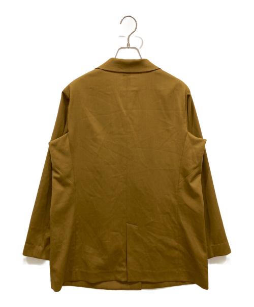 icB（アイシービー）icB (アイシービー) ウールストレッチツイルダブル前ジャケット マスタード サイズ:42の古着・服飾アイテム