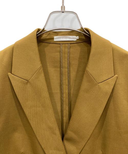 icB（アイシービー）icB (アイシービー) ウールストレッチツイルダブル前ジャケット マスタード サイズ:42の古着・服飾アイテム