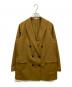 icB（アイシービー）の古着「ウールストレッチツイルダブル前ジャケット」｜マスタード