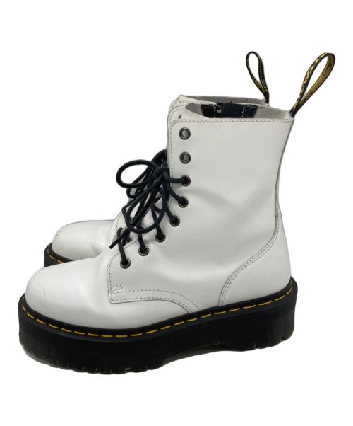 Dr.Martens（ドクターマーチン）Dr.Martens (ドクターマーチン) JADON 8ホールサイドジップブーツ ホワイト サイズ:39の古着・服飾アイテム