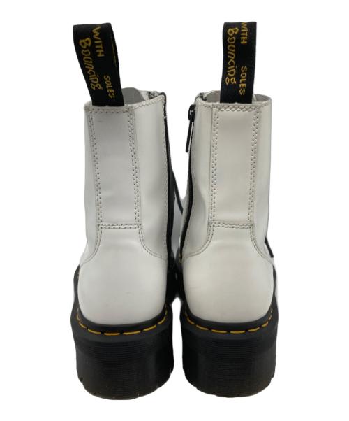 Dr.Martens（ドクターマーチン）Dr.Martens (ドクターマーチン) JADON 8ホールサイドジップブーツ ホワイト サイズ:39の古着・服飾アイテム
