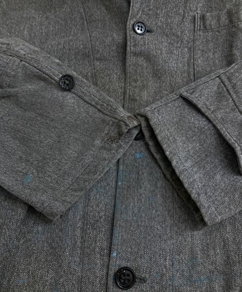 MARQUE DEPOSEE（-）MARQUE DEPOSEE (-) ブラックシャンブレーアトリエコート ブラック サイズ:SIZE 46の古着・服飾アイテム