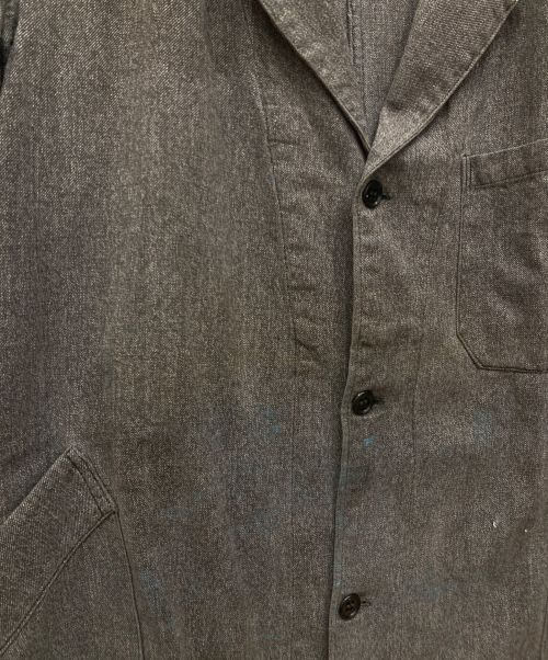 MARQUE DEPOSEE（-）MARQUE DEPOSEE (-) ブラックシャンブレーアトリエコート ブラック サイズ:SIZE 46の古着・服飾アイテム