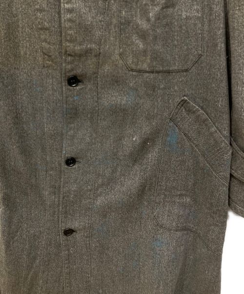 MARQUE DEPOSEE（-）MARQUE DEPOSEE (-) ブラックシャンブレーアトリエコート ブラック サイズ:SIZE 46の古着・服飾アイテム