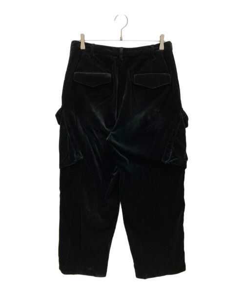 BLURHMS（ブラームス）BLURHMS (ブラームス) 23AW Velvet Combet Trousers ベルヴェット コンバット トラウザー ブラック サイズ:2の古着・服飾アイテム