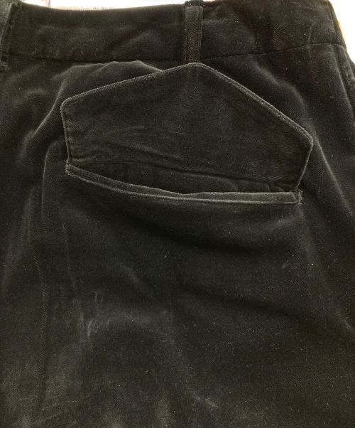 BLURHMS（ブラームス）BLURHMS (ブラームス) 23AW Velvet Combet Trousers ベルヴェット コンバット トラウザー ブラック サイズ:2の古着・服飾アイテム