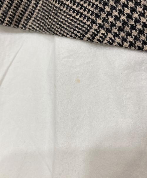 nicholson&nicholson（ニコルソン＆ニコルソン）nicholson&nicholson (ニコルソン＆ニコルソン) 切替チェックワンピース ブラウン×ホワイト サイズ:SIZE 38の古着・服飾アイテム