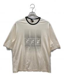 FENDI（フェンディ）の古着「Gradient Ff Cotton T-Shirt　グラディエントフィットコットンTシャツ」｜ベージュ