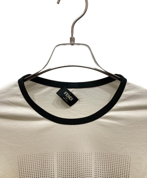 FENDI（フェンディ）FENDI (フェンディ) Gradient Ff Cotton T-Shirt　グラディエントフィットコットンTシャツ ベージュ サイズ:SIZE Sの古着・服飾アイテム