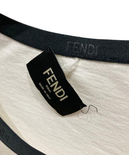 FENDI（フェンディ）FENDI (フェンディ) Gradient Ff Cotton T-Shirt　グラディエントフィットコットンTシャツ ベージュ サイズ:SIZE Sの古着・服飾アイテム