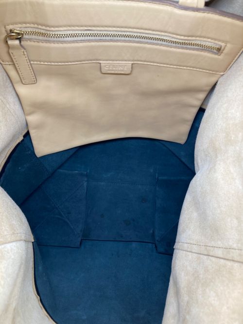 CELINE（セリーヌ）CELINE (セリーヌ) ヴェルティカルカバトートバッグ ベージュ×ブラックの古着・服飾アイテム