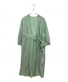 uryya（ユライヤ）の古着「Silk Cachecoeur Dress」｜グリーン