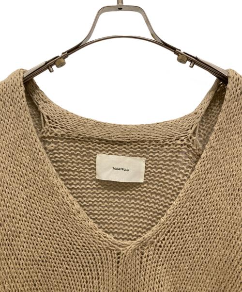 TODAYFUL（トゥデイフル）TODAYFUL (トゥデイフル) Uneck Hand Knit ベージュ サイズ:freeの古着・服飾アイテム