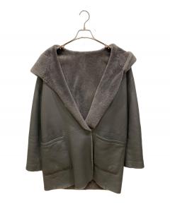 中古・古着通販】GEORGIA (ジョージア) リアルムートンコート ブラック