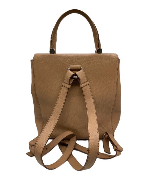 MaxMara（マックスマーラ）MaxMara (マックスマーラ) レザーリュック ベージュの古着・服飾アイテム