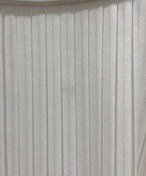 BALLSEY（ボールジィ）BALLSEY (ボールジィ) ポリエステルシフォンプリーツボウタイブラウス ホワイト サイズ:36の古着・服飾アイテム