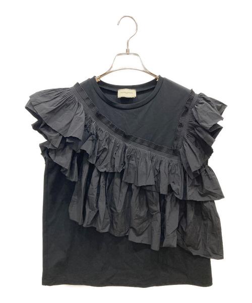 UNITED ARROWS（ユナイテッドアローズ）UNITED ARROWS (ユナイテッドアローズ) コンビ プリーツ Tシャツ ブラック サイズ:SIZE Freeの古着・服飾アイテム