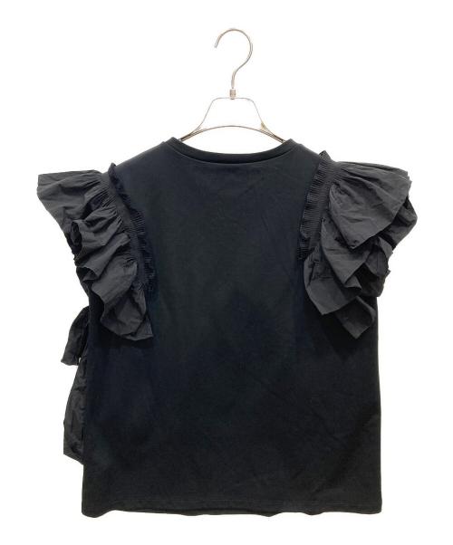 UNITED ARROWS（ユナイテッドアローズ）UNITED ARROWS (ユナイテッドアローズ) コンビ プリーツ Tシャツ ブラック サイズ:SIZE Freeの古着・服飾アイテム