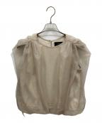 LOUNIE×Kanako Satoルーニー×カナコ サトウ）の古着「オーガンジードッキングプルオーバー」｜ベージュ